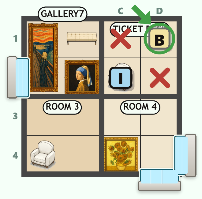A suspect placed in the only possible museum cell