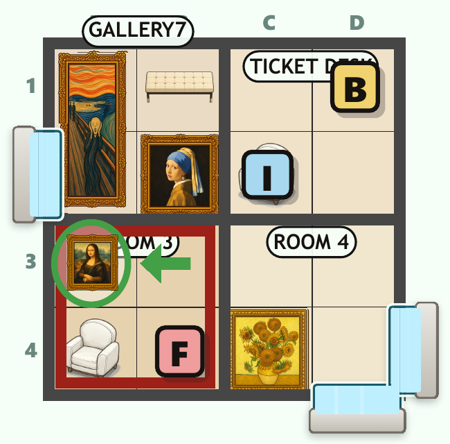 The completed deduction revealing Fiona as the thief