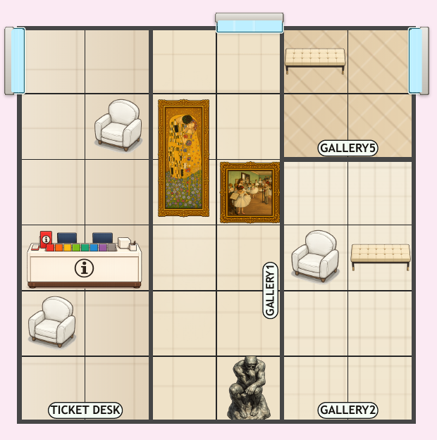 Easy 6x6 artdoku museum puzzle board