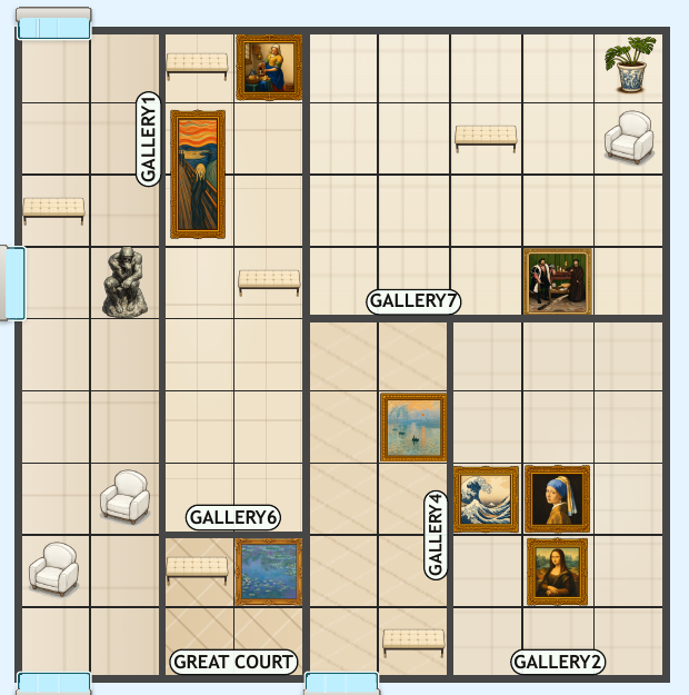 Medium 9x9 artdoku museum puzzle board